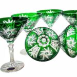 szmaragdowe kieliszki kryształowe do martini