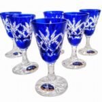 zestaw kieliszków na stopce kryształ